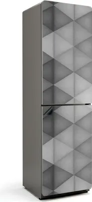 Produktbild von 3D-Dreiecksmuster – Magnetische Kühlschrank Abdeckung – Dekorfolie magnetisch Küche – Kühlschrank Magnet Deko – selbstklebende Magnettafel – Magnetfolie für Kühlschranktür – 60x205 cm