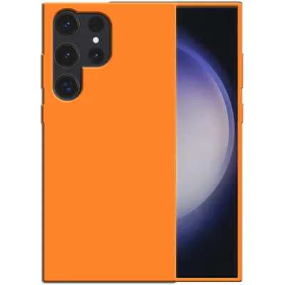 Immagine prodotto di Smartphonica Custodia in silicone per Samsung Galaxy S23 Ultra con interno morbido - Arancione