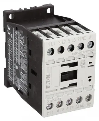 Imagen del producto de Interruptor automático de 7A, 3 polos, 230V AC, serie 0Z 1R, modelo DILM7-01-EA (230V 50Hz, 240V 60Hz), código de producto 190027