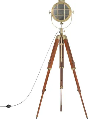 Immagine prodotto di Lampada da Terra a Treppiede Legno Massello di Mango 165 cm