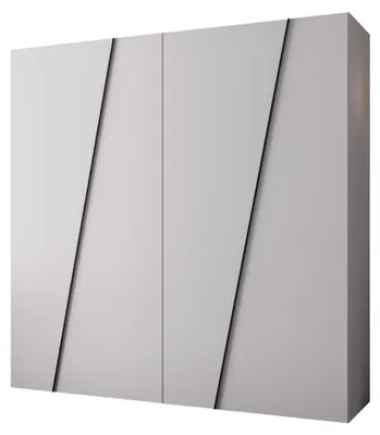 Produktbild von MIRJAN24 Kleiderschrank Zen 200, Kleiderschrank, Garderobe (Farbe: Weiß / Weiß + Schwarz, Größe: 200 cm)
