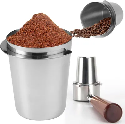 Zdjęcie produktu dla Dozownik kawy ze stali nierdzewnej 51 mm, dozownik kawy w proszku do ekspresów do kawy