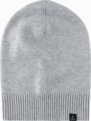 Immagine prodotto di Cappello invernale da uomo in maglia di cotone grigio melange
