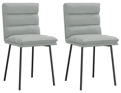 Productafbeelding van Set van 2 Eetkamerstoelen met Fluweel en Metaal