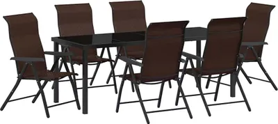 Obrázok produktu pre Záhradný jedálenský set 7 pcs Hnedá