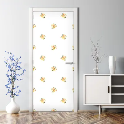 Produktbild von Dekorative Türposter selbstklebend Wandaufkleber Tür dekoration Zarte Blumensträuße 85 x 200 cm