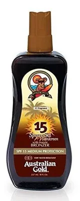 Zdjęcie produktu dla Spray do opalania spf 15 z bronzerem instant australian gold 237 ml
