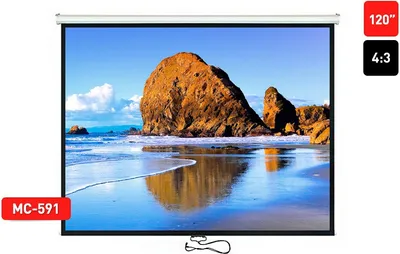 Produktbild von Heimkino Rolloleinwand 240x180cm 4:3 Rollo Beamer Leinwand LCD DLP LED 3D FullHD
