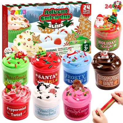 Produktbild von Adventskalender Schleim 24 Tage Weihnachtskalender Dessert-Thema Geschenk für Kinder