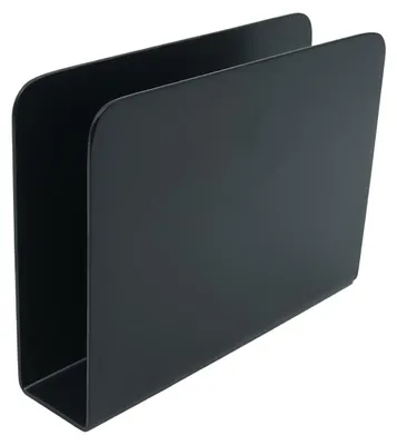 Serviettenhalter, rechteckig, aus Metall, 13 x 3 x 9,2 cm, schwarz