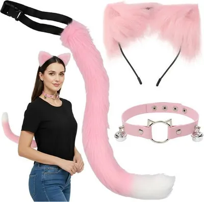 Obrázek produktu pro 3-piece cat/fox costume, pink, Ruhhy 26585