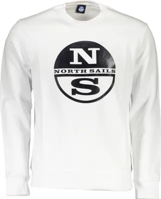Productafbeelding van Wit heren sweatshirt: Duurzaam lang袖shirt met ronde hals