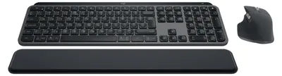 Produktbild von Logitech Master MX Keys S Combo, Kabellos, Bluetooth, Scherenschalter, QWERTY, LED, Graphit