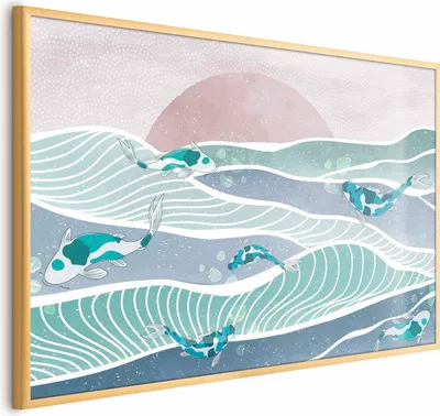 Produktbild von Posterpapier Poster - Fish on the Waves 30x21 cm Tiere c-C-10114-ao-a