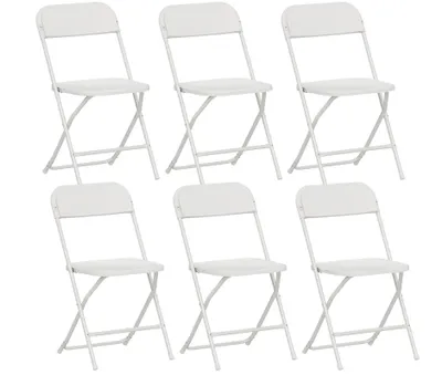 Produktbild von 6er-Set Klappstühle, Esszimmerstuhl, Faltbare Stühle, Stahlrahmen