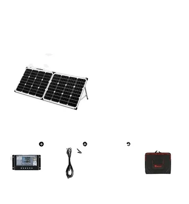 Obrázek produktu pro Skládací solární modul, výkon 100 W, ovládání přes USB, monokrystalický