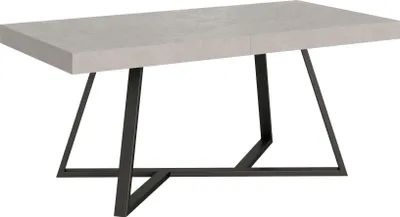 Productafbeelding van ITYHOME - Uittrektafel 180/440x90 cm, model Booster, met poten van kasjmierhout, kleur antraciet