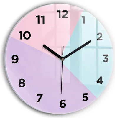 Produktbild von Wallfluent Wanduhr – Stilles Quarzuhrwerk - Uhr Dekoration Wohnzimmer Schlafzimmer Küche - Zifferblatt - schwarze Zeiger - 30 cm - Pastellfarbenes Muster