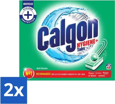 Obrázek produktu pro Calgon – čistič praček – proti vodnímu kameni – 48 tablet – výhodné balení – 2 kusy