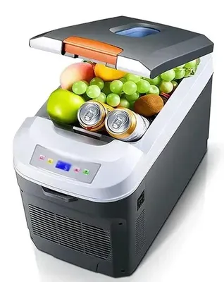 Produktbild von Mini-Kühlschrank – Kompakter Kühlschrank – Autokühlschrank – 35 Liter – 0°C bis 65°C – Mit Rädern