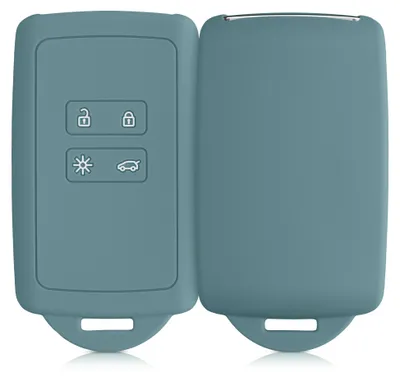 Produktbild von kwmobile Autoschlüssel Hülle kompatibel mit Renault 4-Tasten Smartkey Autoschlüssel (nur Keyless Go) - Silikon Schutzhülle Schlüsselhülle Cover in