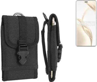 Produktbild von K-S-Trade Holster Handy Hülle kompatibel mit Honor 200 Holster Handytasche Gürtel Tasche Schutz Hülle Robust Outdoor schwarz