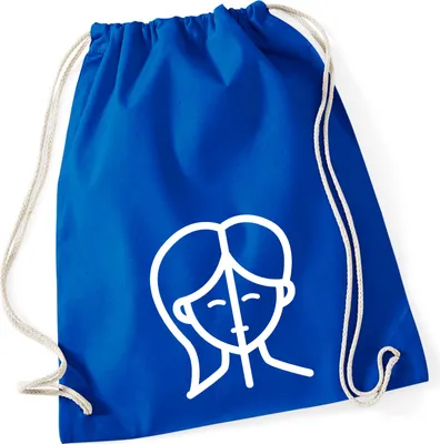 Produktbild von Huuraa Turnbeutel Zwillinge Sternzeichen Symbol 12 Liter Bright Royal Baumwolle Rucksack Geschenkidee