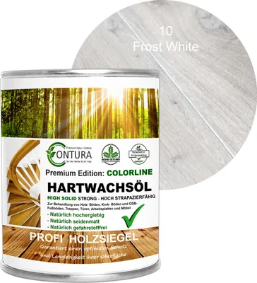 Produktbild von Contura 750ml. FARBIGES Hartwachsöl Colorline Premium Hartwachs - 10 Frost White