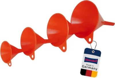 Immagine prodotto di Set di 4 imbuti in plastica Citomerx, rosso