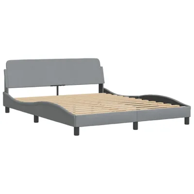 Produktbild von Bettgestell "Dover" Hellgrau 160x200 cm Stoff