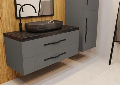 Produktbild von Gamet UA130 Möbelgriff Lang Schwarz Matt 400mm