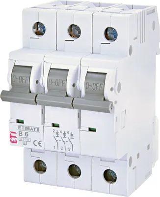 Image de ETI FI LS Interrupteur différentiel, disjoncteur de protection de ligne LS type B 6A/3P