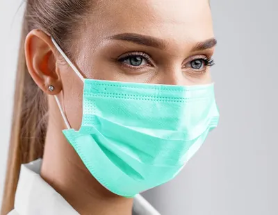 Produktbild von Type IIR Medizinische Mundschutz | OP Mundschutz | 50 Stück GRÜN