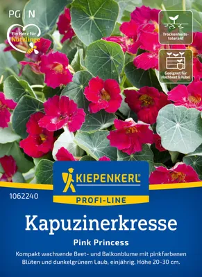Produktbild von Kiepenkerl Kapuzinerkressesamen Pink Princess Tropaeolum minus 15 Pflanzen