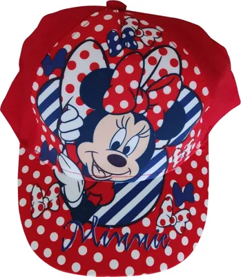 Immagine prodotto di Cappello da baseball Disney Minnie Mouse, cappellino da sole per bambini rosso a pois bianchi, taglia 54