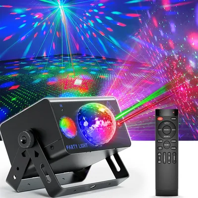 Produktbild von 3-in-1 Disco Licht LED Partylicht mit Soundsteuerung & Fernbedienung