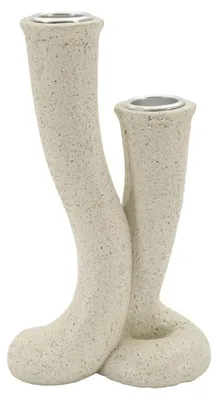 Immagine prodotto di Mauro Ferretti portacandele Stons 10x6,5x17,5 cm crema