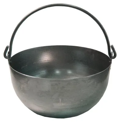 Goulashkessel aus Eisen, 26 x 15 cm, schwarz, für Herd und Backofen