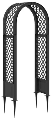 Image de Arche à roses avec pointes Anthracite 97 x 43 x 218 cm PP