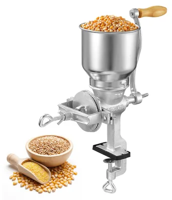 Image de Moulin à céréales manuel VEVOR en fonte, moulin à manivelle avec trémie haute et pince de table robuste, moulin à malt, moulin à café, moulin à épices pour grains de café, épices, blé, maïs et noix, ustensile de cuisine