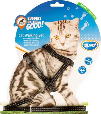 Productafbeelding van Duvo+ Kat Wandelset Refelecterend Uni 20-35cm / 10mm - 125cm