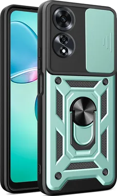 Produktbild von Hülle für Oppo A60 Magnetische Ring Ständer Halter Dia Kameraschutz TPU Bumper Silikon Schutzhülle Grün
