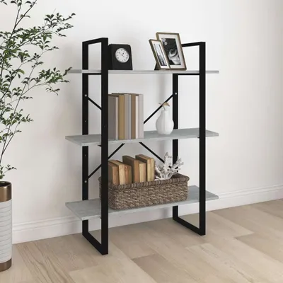 Produktbild von "2026 Promotion" Bücherregal - Standregal - Aktenregal - Grau Sonoma 80x30x105 cm - Holzwerkstoff - Wohnzimmerschrank CC28765