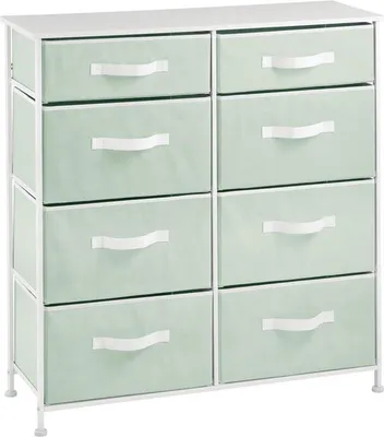 Produktbild von Kommode mit 8 Schubladen Schubladenschrank Kleiderkommode mDesign mintgrün/weiß
