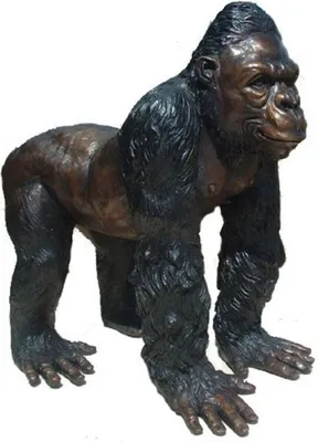 casa padrino luxus wohnzimmer hotel restaurant club bar büro deko accessoires gorilla affe figur bronzefigur skulptur