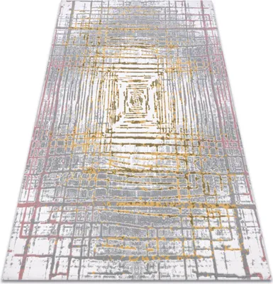 Zdjęcie produktu dla Dywan AKRYL USKUP Abstrakcja 353 kość słoniowa / żółty wielokolorowy 160x230 cm