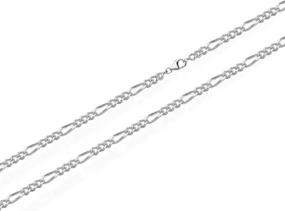 Produktbild von 25cm 925 Sterling Silber Fußkette Armband Figaro Trio 1,7mm 1,9g 5413
