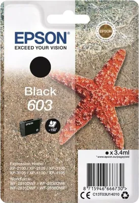 Produktbild von Jednotlivé balenie čierneho atramentu Epson 603