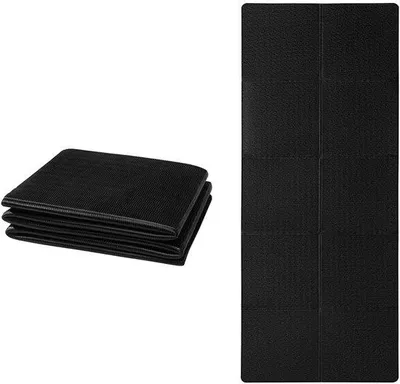 Productafbeelding van Opvouwbare yogamat - Antislip fitnessmat - Lichtgewicht en draagbaar - 183 x 61 x 0,6 cm - Ideaal voor pilates en yoga - Geschikt voor al
