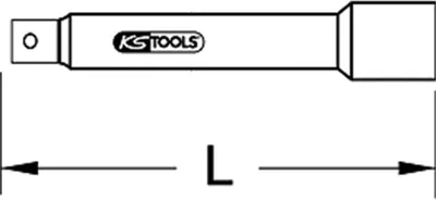 Obrázek produktu pro KS Tools 918.3898, Jedna položka, Prodlužovací lišta, Chrom-vanadiová ocel, 250 mm, 1 kusů